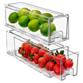 Sorbus Clear Stackable Storage Drawers for Refrigerator (Medium, 2 Pack)