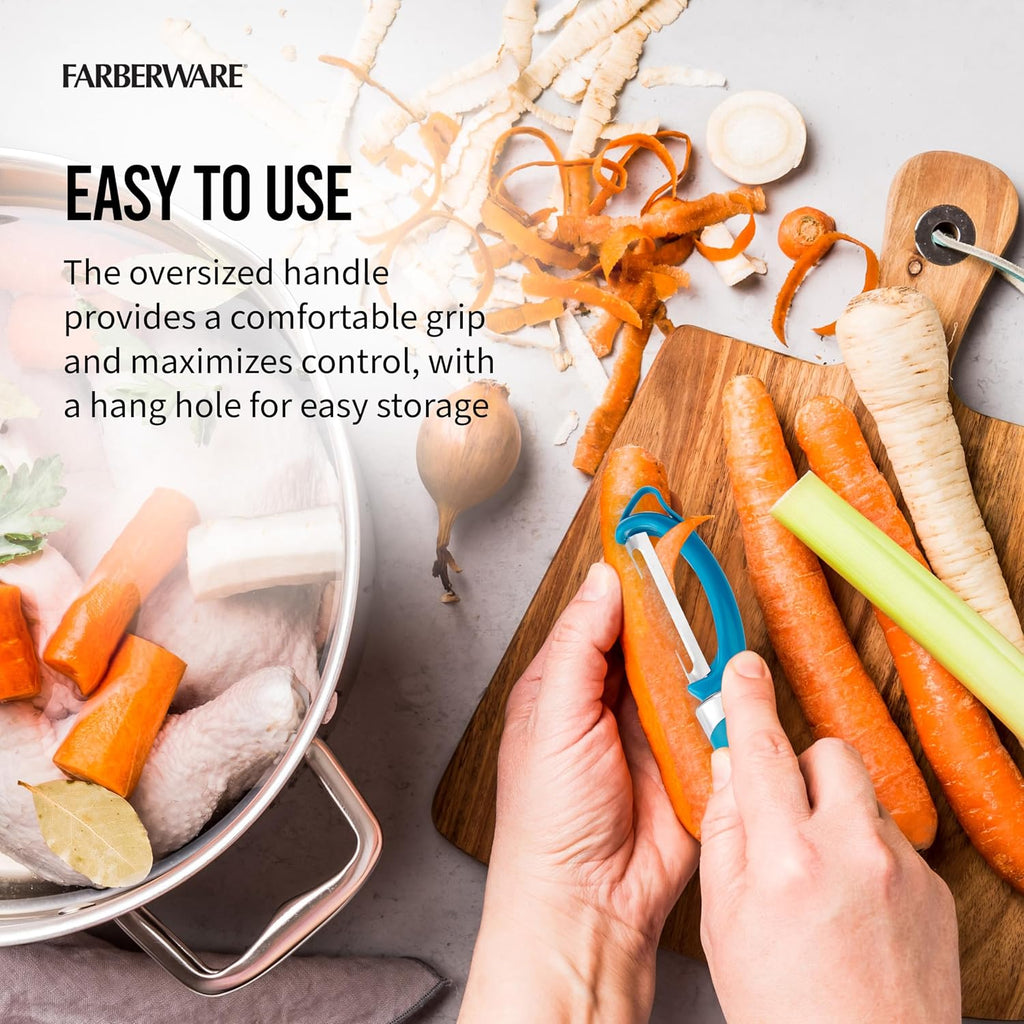 Farberware Euro Vegetable Peeler with Swivel Blade Dark Teal